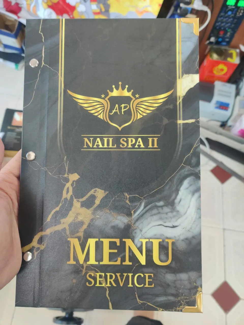 Menu Book tiệm nail 10
